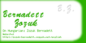 bernadett zozuk business card